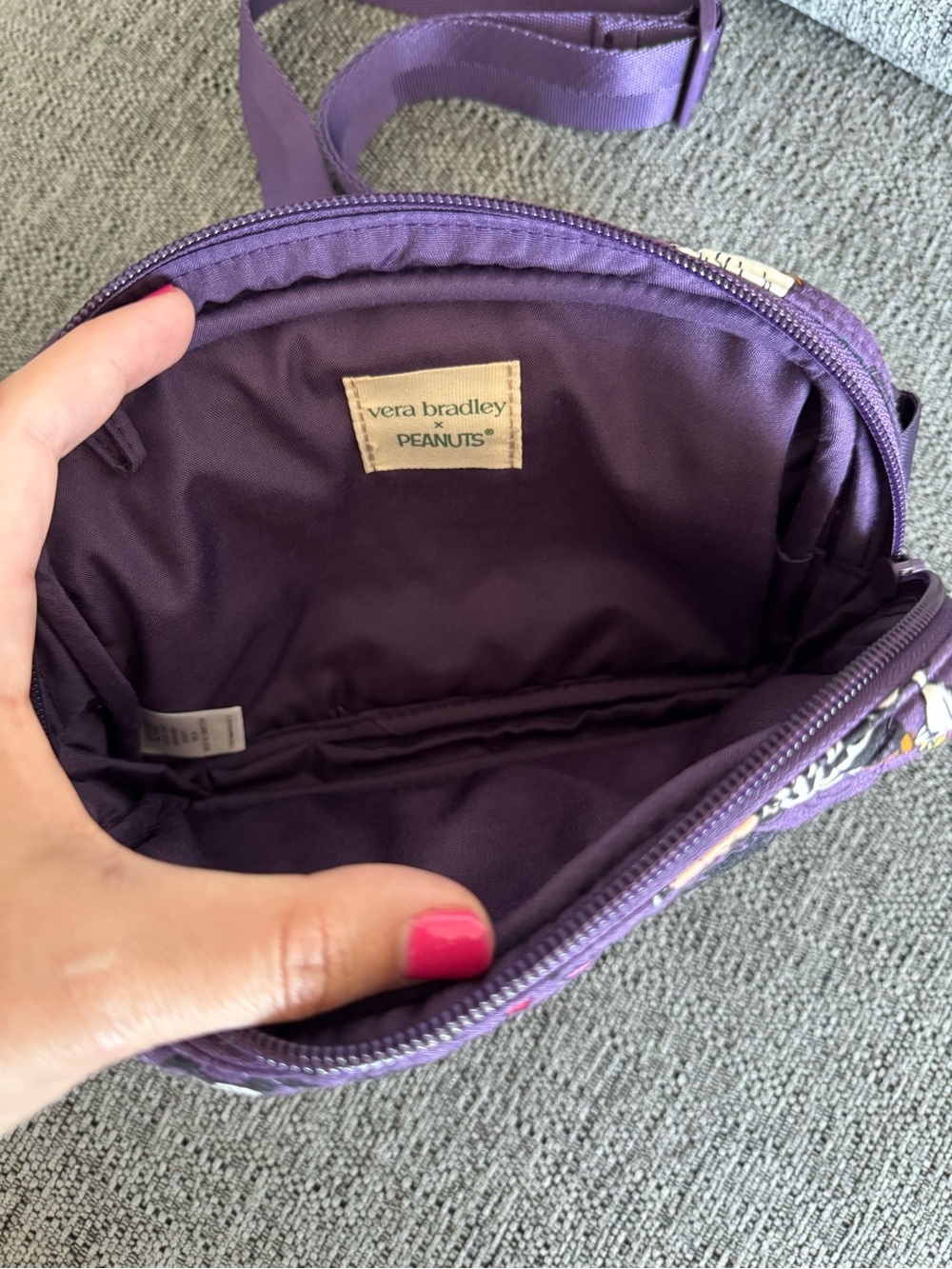 Vera Bradley Purple Quilted Halloween waist bag - Picture 5 of 5